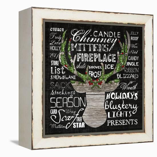 Oh Deer Typography 2-Sheldon Lewis-Framed Stretched Canvas