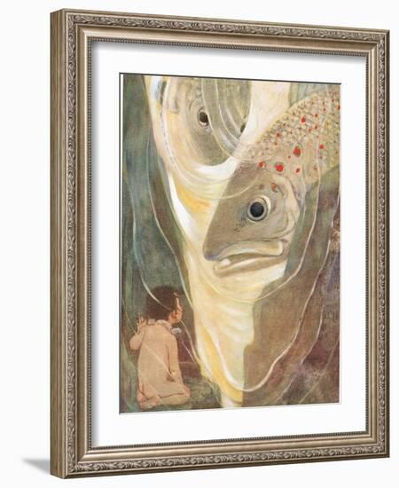 'Oh, Don't Hurt Me! Cried Tom. I Only Want to Look at You; You are So Handsome' Illustration for…-Jessie Willcox-Smith-Framed Giclee Print