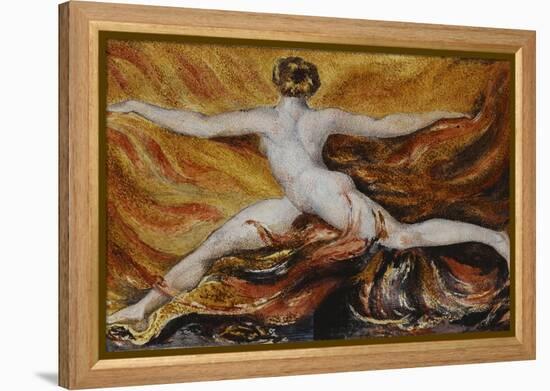 Oh! Flames of Furious Desires: Plate 3 of Urizen, 1796-William Blake-Framed Premier Image Canvas