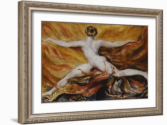 Oh! Flames of Furious Desires: Plate 3 of Urizen-William Blake-Framed Giclee Print