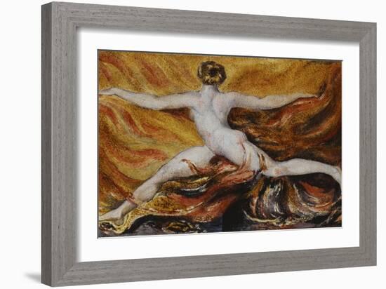 Oh! Flames of Furious Desires: Plate 3 of Urizen-William Blake-Framed Giclee Print