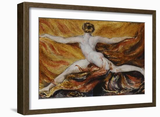 Oh! Flames of Furious Desires: Plate 3 of Urizen-William Blake-Framed Giclee Print