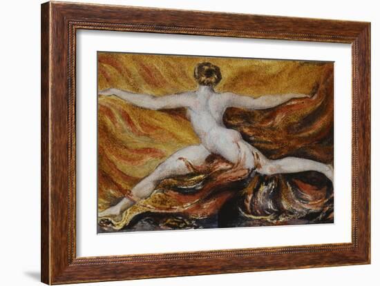 Oh! Flames of Furious Desires: Plate 3 of Urizen-William Blake-Framed Giclee Print