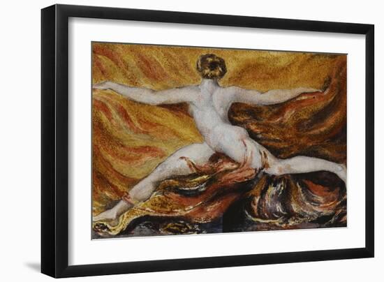 Oh! Flames of Furious Desires: Plate 3 of Urizen-William Blake-Framed Giclee Print