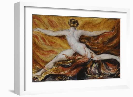 Oh! Flames of Furious Desires: Plate 3 of Urizen-William Blake-Framed Giclee Print