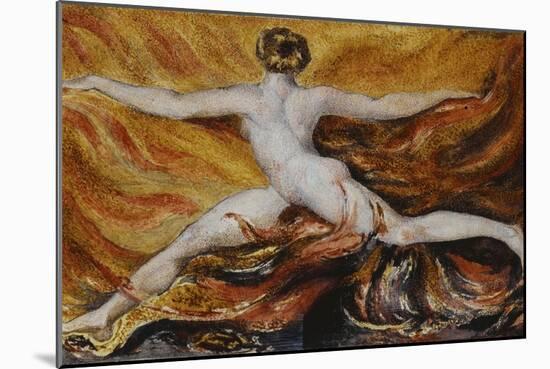 Oh! Flames of Furious Desires: Plate 3 of Urizen-William Blake-Mounted Giclee Print