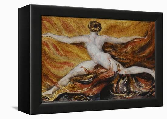 Oh! Flames of Furious Desires: Plate 3 of Urizen-William Blake-Framed Premier Image Canvas