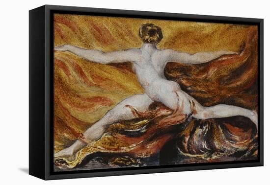 Oh! Flames of Furious Desires: Plate 3 of Urizen-William Blake-Framed Premier Image Canvas