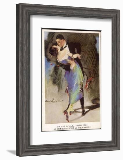 Oh for a Jazz with You!, Two Dancers Kiss as They Dance-null-Framed Photographic Print