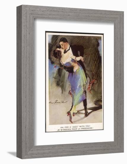 Oh for a Jazz with You!, Two Dancers Kiss as They Dance-null-Framed Photographic Print