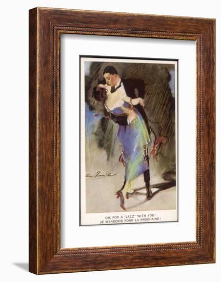 Oh for a Jazz with You!, Two Dancers Kiss as They Dance-null-Framed Photographic Print