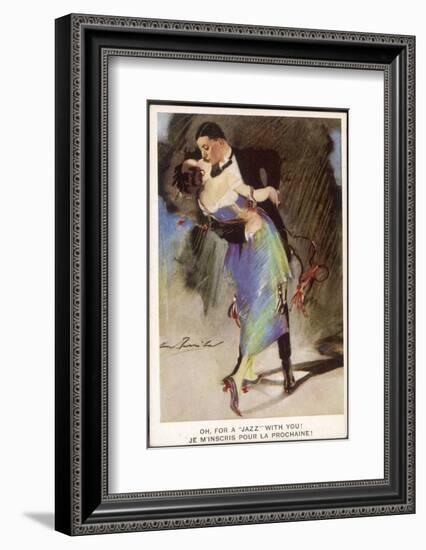 Oh for a Jazz with You!, Two Dancers Kiss as They Dance-null-Framed Photographic Print