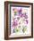 Oh Happy Day Floral - Purple/Green Pattern-Kerstin Stock-Framed Art Print