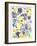 Oh Happy Day Floral - Purple/Yellow Pattern-Kerstin Stock-Framed Art Print