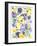 Oh Happy Day Floral - Purple/Yellow Pattern-Kerstin Stock-Framed Art Print