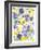 Oh Happy Day Floral - Purple/Yellow Pattern-Kerstin Stock-Framed Art Print