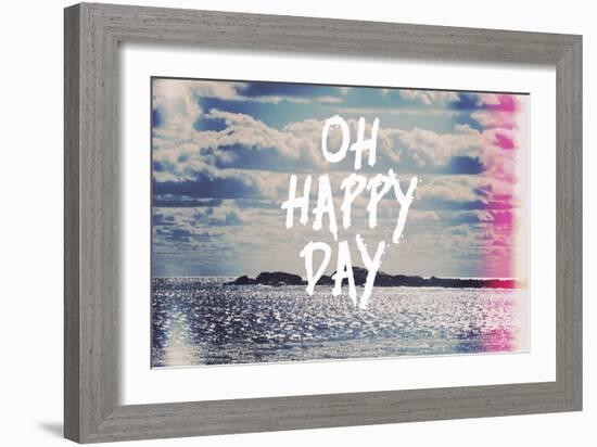 Oh Happy Day-Vintage Skies-Framed Giclee Print