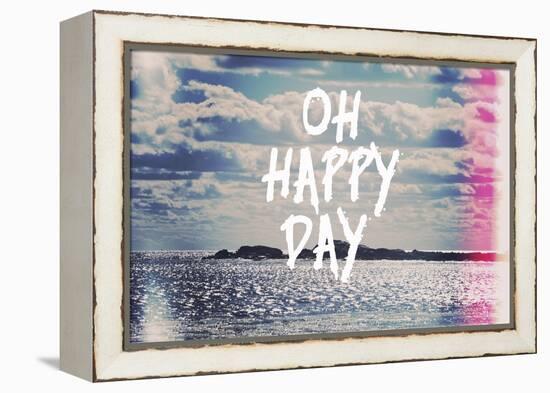 Oh Happy Day-Vintage Skies-Framed Premier Image Canvas