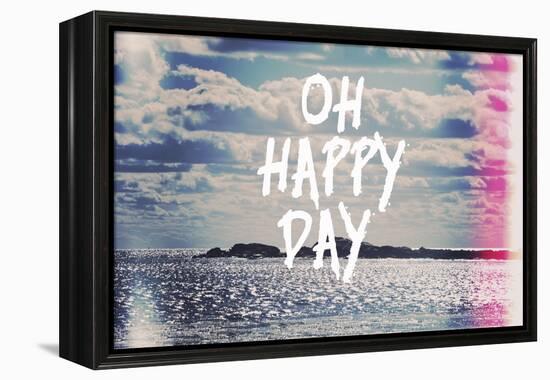 Oh Happy Day-Vintage Skies-Framed Premier Image Canvas