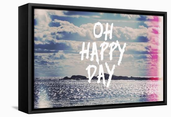 Oh Happy Day-Vintage Skies-Framed Premier Image Canvas