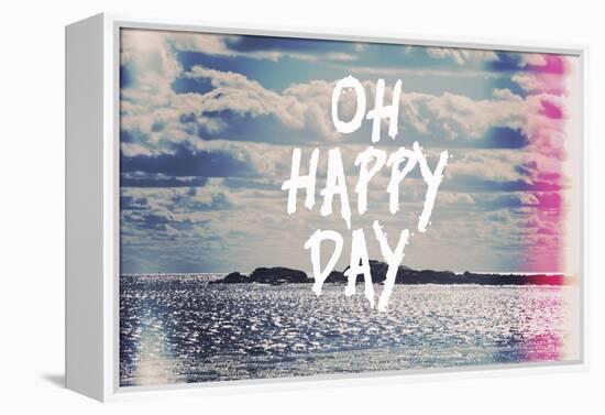 Oh Happy Day-Vintage Skies-Framed Premier Image Canvas