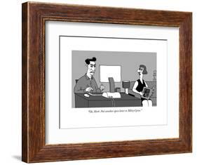 "Oh, Herb. Not another open letter to Miley Cyrus." - New Yorker Cartoon-J.C. Duffy-Framed Premium Giclee Print