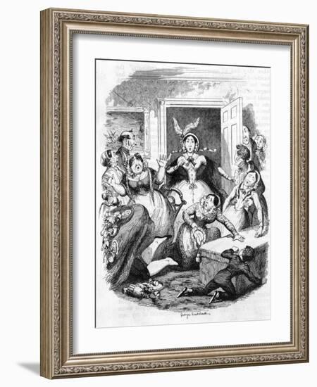 Oh, Here's Missus !-George Cruikshank-Framed Art Print