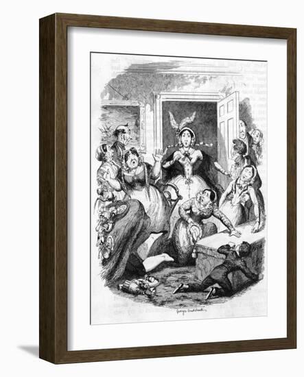 Oh, Here's Missus !-George Cruikshank-Framed Art Print