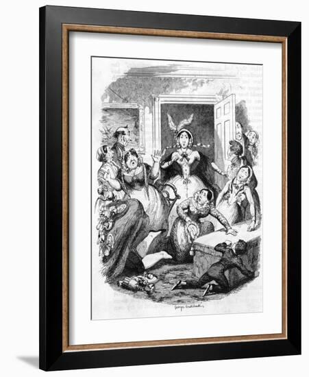 Oh, Here's Missus !-George Cruikshank-Framed Art Print