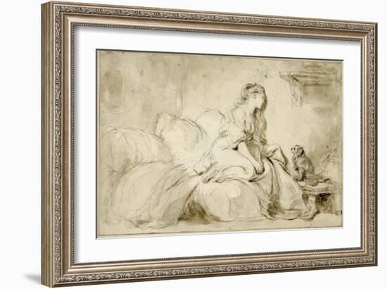 Oh! If Only He Were as Faithful to Me-Jean-Honore Fragonard-Framed Art Print