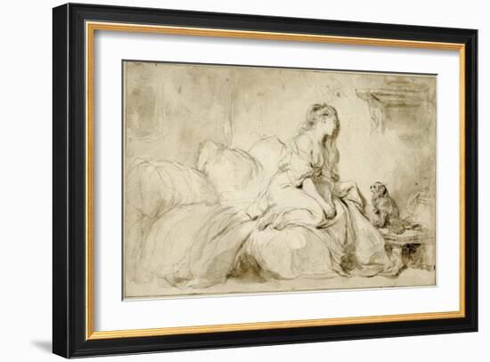 Oh! If Only He Were as Faithful to Me-Jean-Honore Fragonard-Framed Art Print