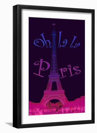 Oh La la Paris-Cora Niele-Framed Giclee Print