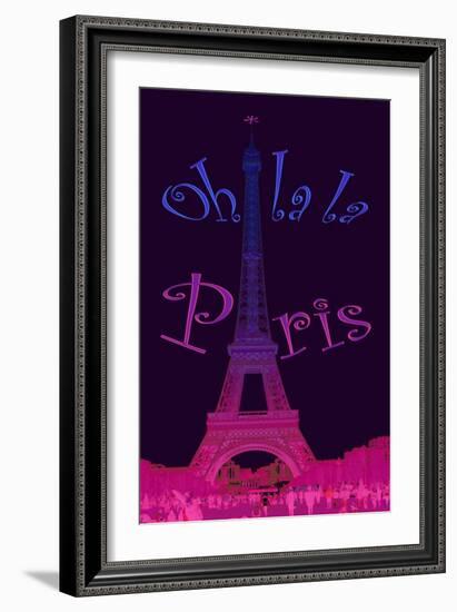 Oh La la Paris-Cora Niele-Framed Giclee Print