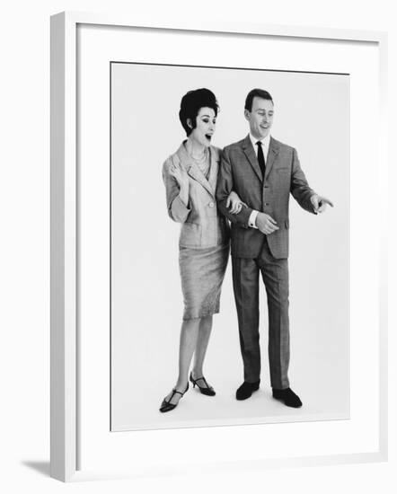 Oh Look at That. "Yes Isn't it Funny." A Couple Point and Laugh-null-Framed Photographic Print