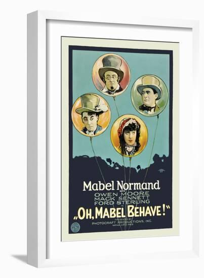 Oh, Mabel Behave!-null-Framed Art Print