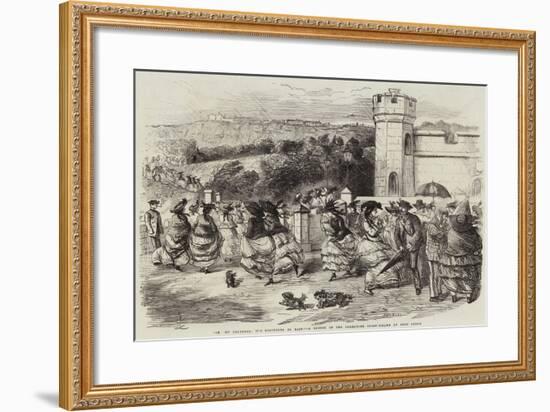 Oh My Goodness! it's Beginning to Rain!, a Sketch on the Yorkshire Coast-John Leech-Framed Giclee Print