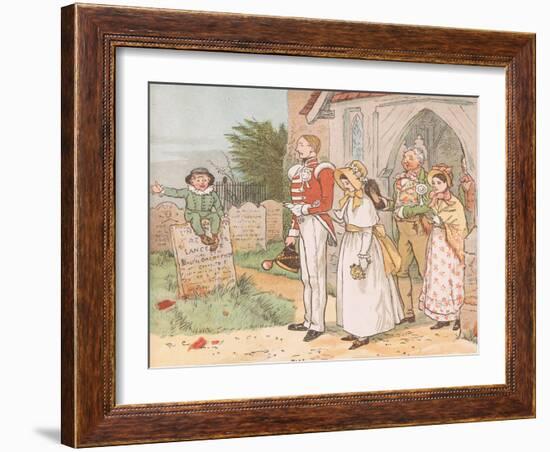 Oh! Never Despise the Soldier Lad-Though His Station Be But Low-Randolph Caldecott-Framed Giclee Print