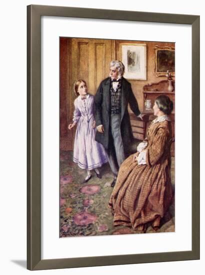 "Oh, Sir! They Do Care, Very, Very Much!"-Harold Copping-Framed Giclee Print