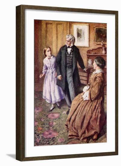 "Oh, Sir! They Do Care, Very, Very Much!"-Harold Copping-Framed Giclee Print