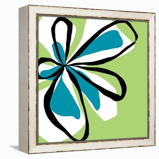 Oh So Pretty - Green-Jan Weiss-Framed Stretched Canvas