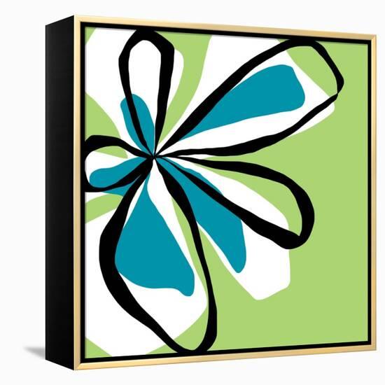 Oh So Pretty - Green-Jan Weiss-Framed Stretched Canvas