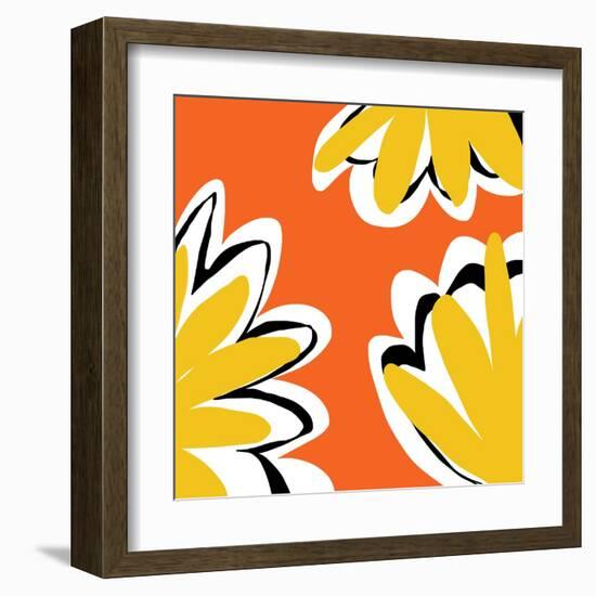 Oh So Pretty - Orange 2-Jan Weiss-Framed Art Print