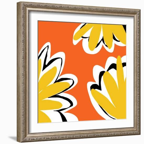 Oh So Pretty - Orange 2-Jan Weiss-Framed Art Print