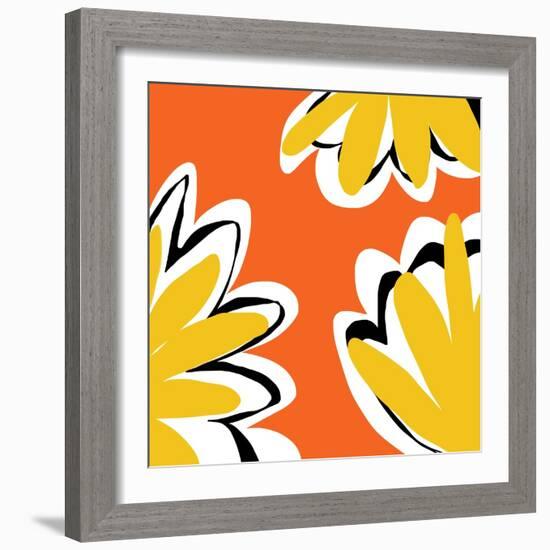 Oh So Pretty - Orange 2-Jan Weiss-Framed Art Print