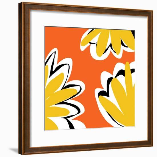 Oh So Pretty - Orange 2-Jan Weiss-Framed Art Print