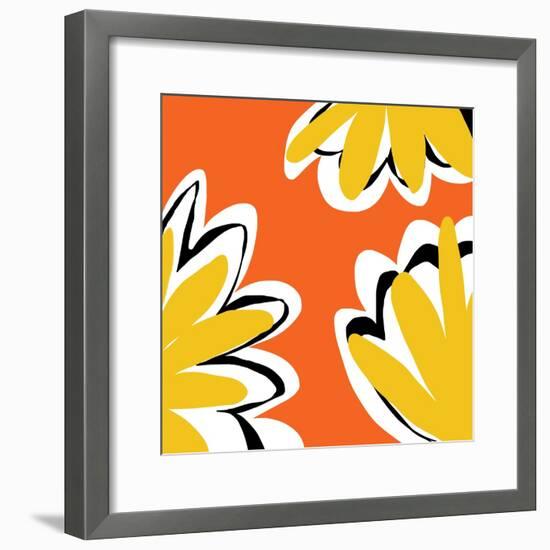 Oh So Pretty - Orange 2-Jan Weiss-Framed Art Print