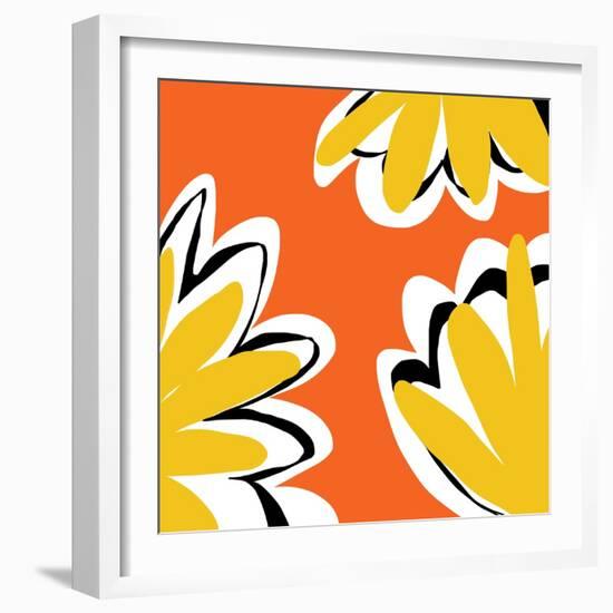 Oh So Pretty - Orange 2-Jan Weiss-Framed Art Print