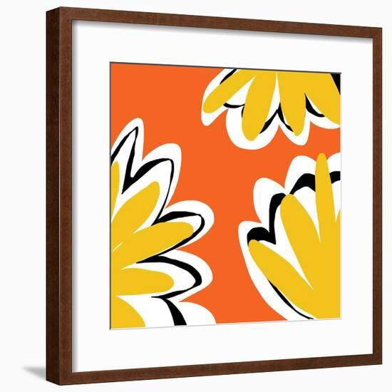 Oh So Pretty - Orange 2-Jan Weiss-Framed Art Print