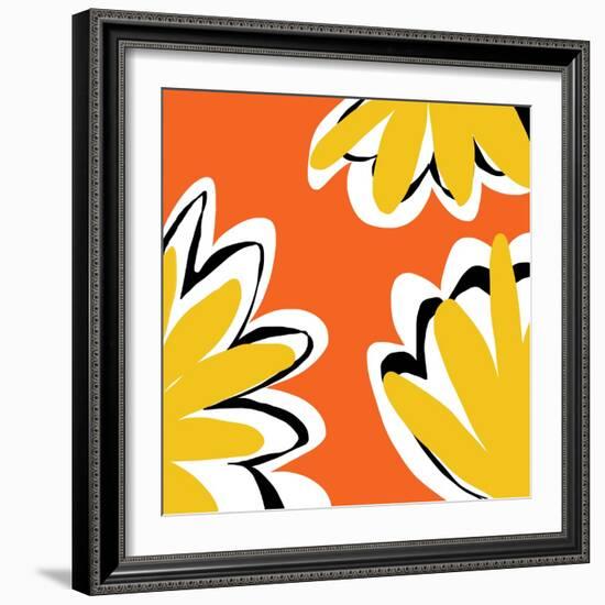 Oh So Pretty - Orange 2-Jan Weiss-Framed Art Print