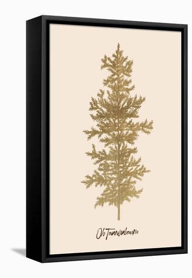 Oh Tannebaum (Gold)-Kubistika-Framed Premier Image Canvas